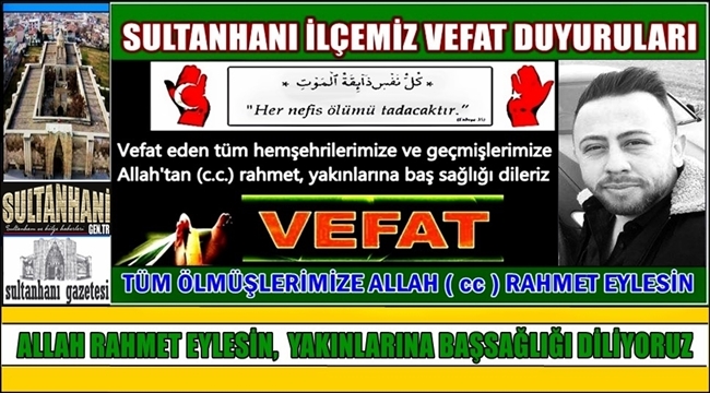 MEHMET ATAR OĞLU DERVİŞ ATAR VEFAT ETTİ 02.03.2018 CUMA