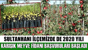 SULTANHANI İLÇEMİZDE DE 2020 YILI KARIŞIK MEYVE FİDANI BAŞVURULARI BAŞLADI