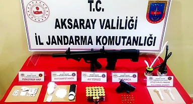 AKSARAY JANDARMADAN UYUŞTURUCU OPERASYONU; 6 GÖZALTI