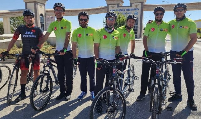 Görme engelliler farkındalıkiçin 100 kilometre pedalladı