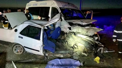 Aksaray'da Trafik kazası, Baba ve 8 yaşındaki Kızı yaşamını yitirdi