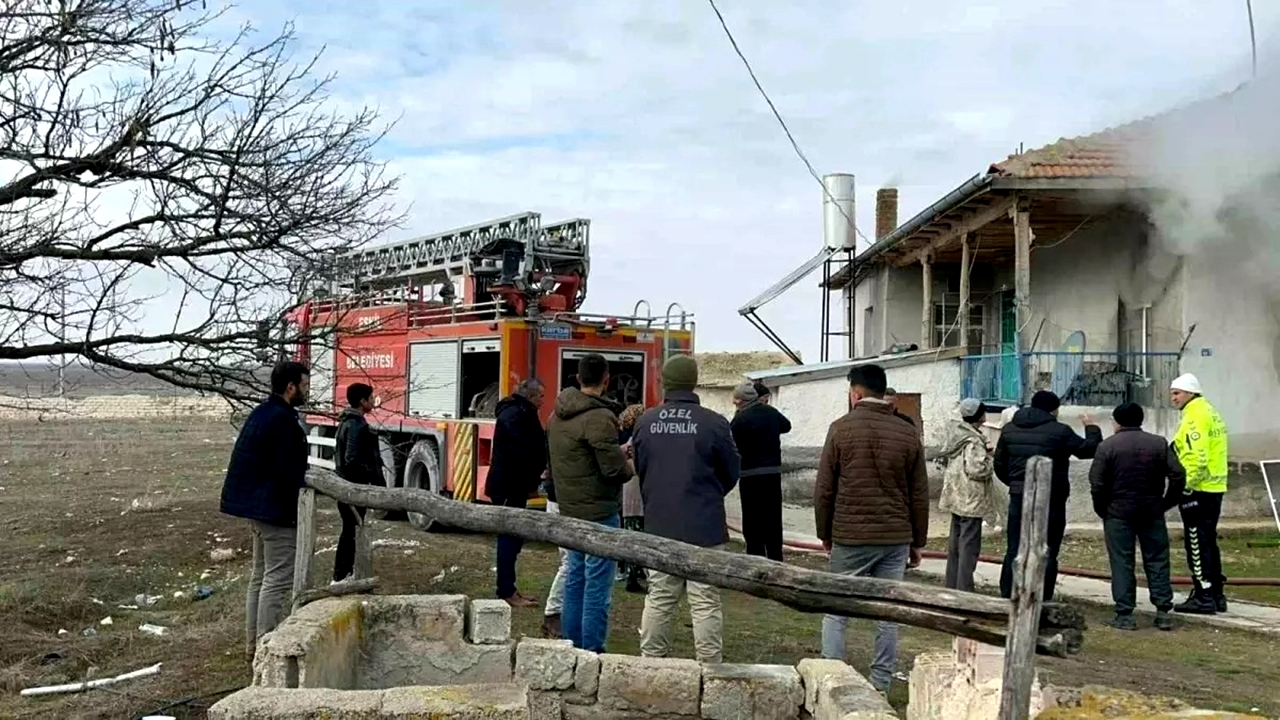 Eskil'de sobadan çıkan yangında 1 Kişi dumandan etkilendi