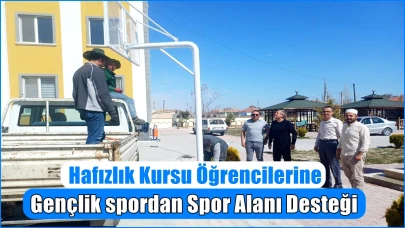 Sultanhanı Müftülüğü Hafızlık Kursu Öğrencilerine Gençlik spordan Spor Alanı Desteği