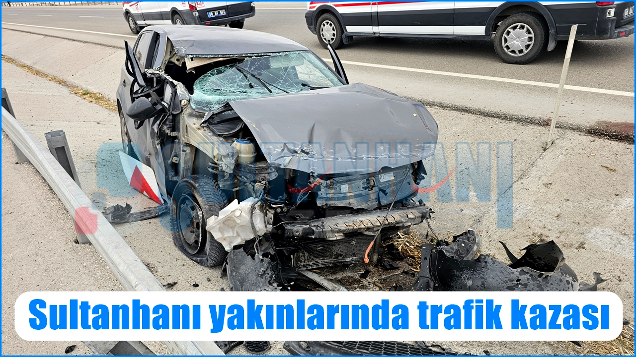 Aksaray Konya yolu Sultanhanı yakınlarında trafik kazası, 3 yaralı