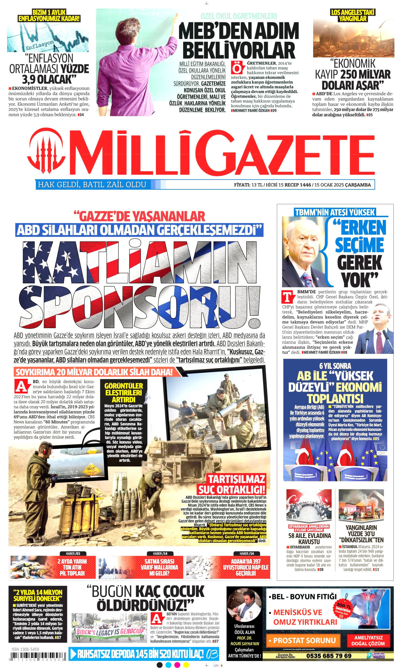 MİLLİ GAZETE Gazete Manşeti